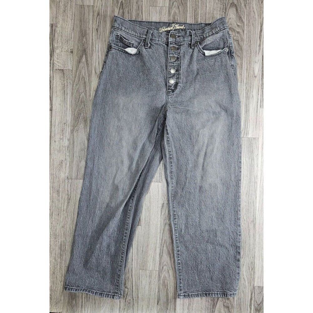 (3/$35) Universal Thread Size 10 / 30 Reg Button Fly Vintage Straight Grey Jeans